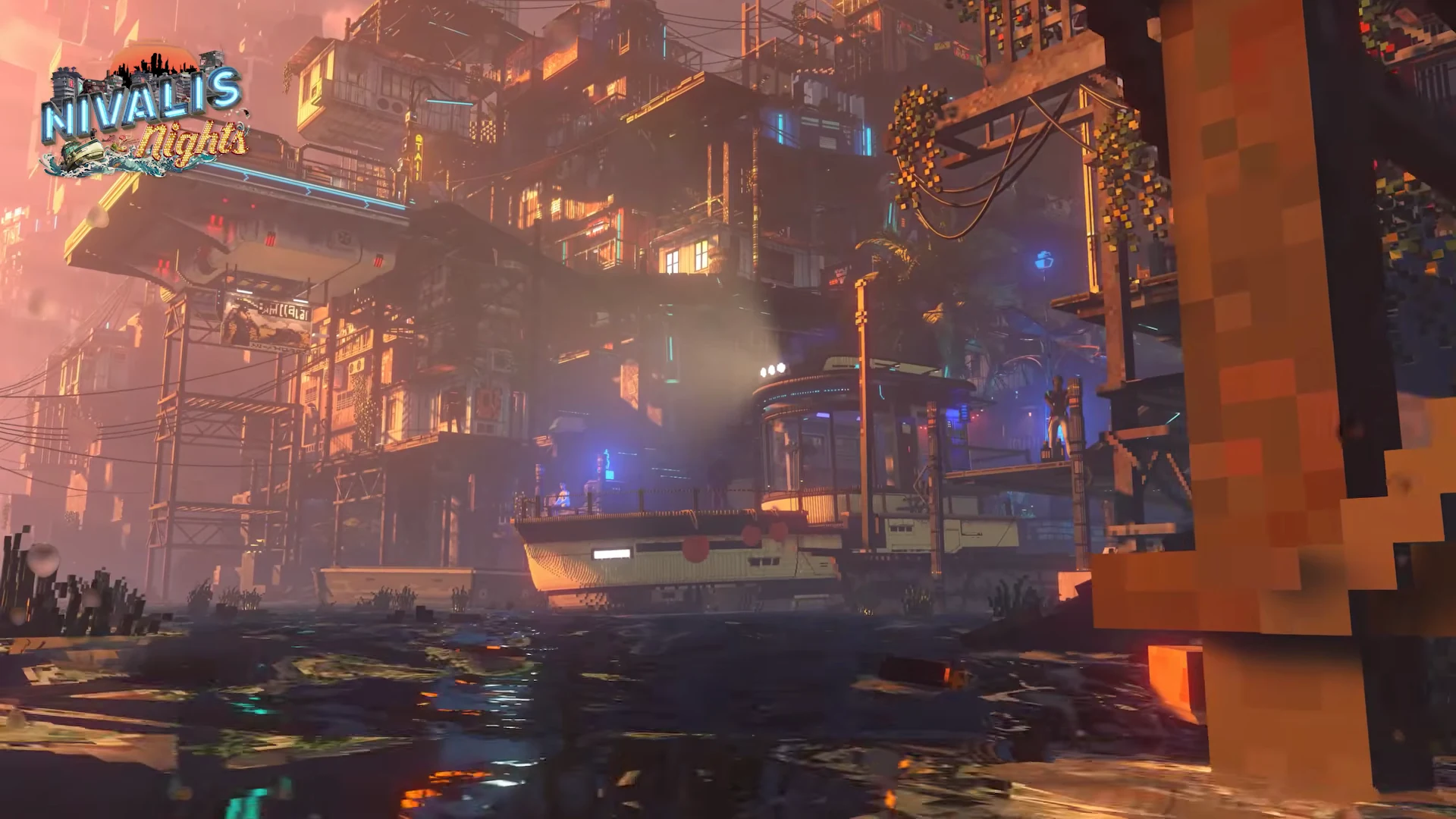 Lower Canals and Neon Kraken Waterways in Nivalis